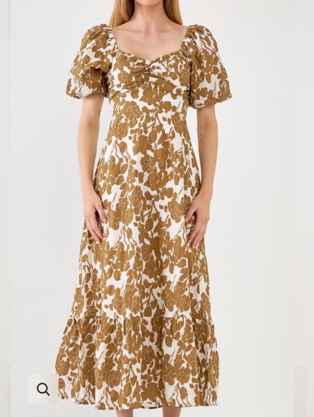 Free the Roses Floral printed Maxi Dress Open Back